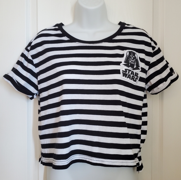 🎉3/$39 STAR WARS Cropped Striped Tee - Picture 9 of 10
